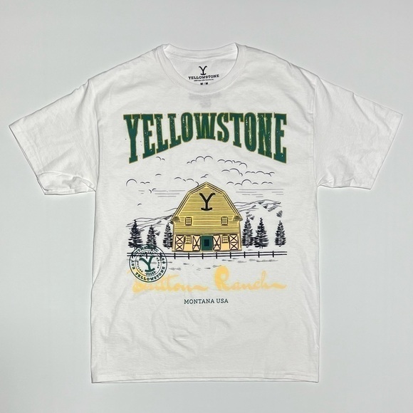 PARAMOUNT Network's Yellowstone Dutton Ranch T-Shirt White Size Medium - Picture 1 of 5